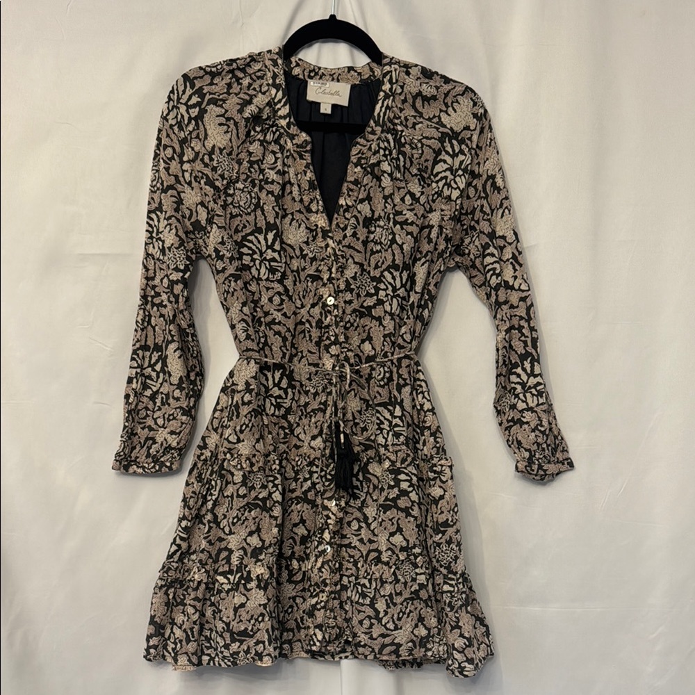 Chic Cleobella Black and Cream Patterned Dress